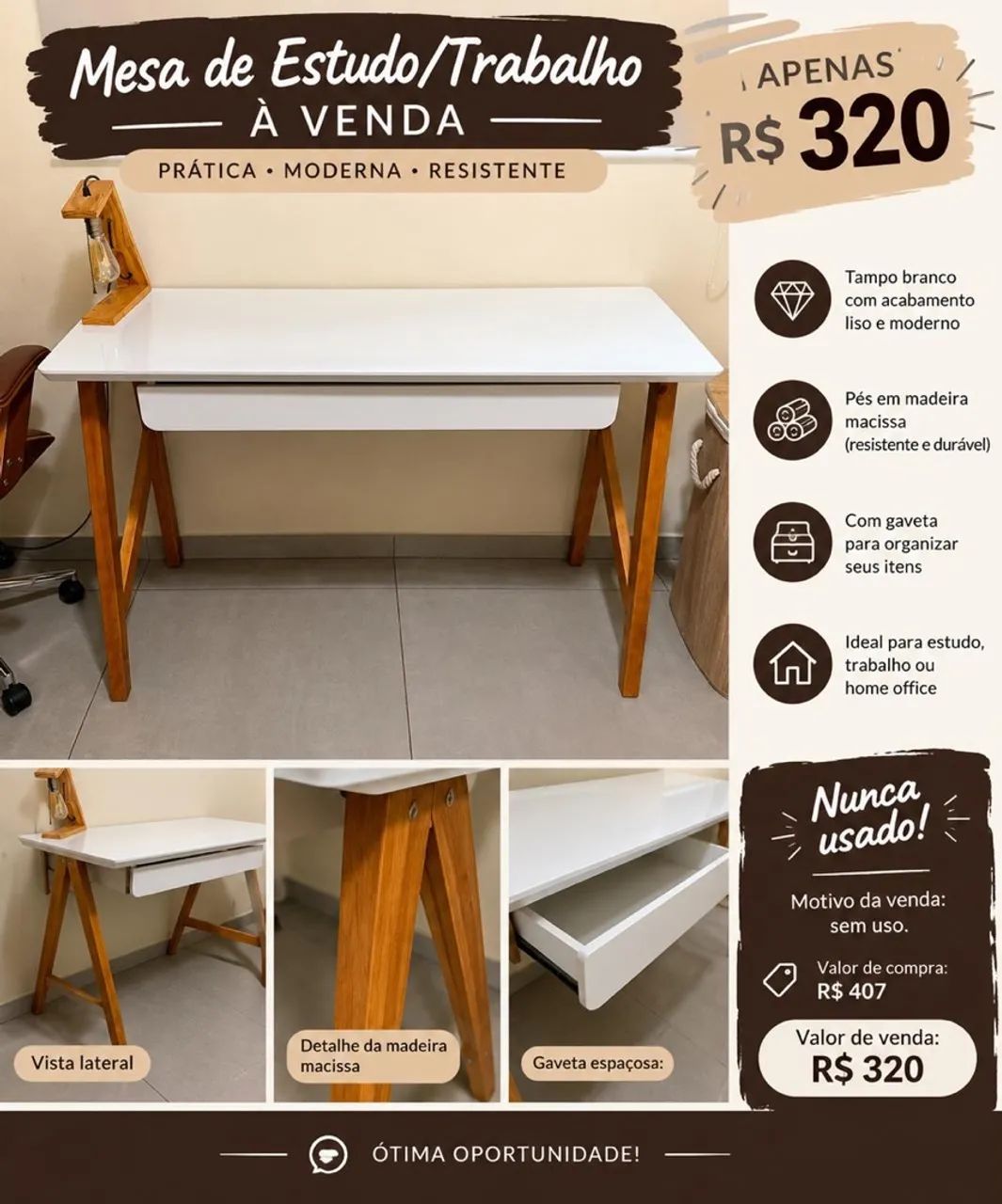Mesa de estudo/trabalho