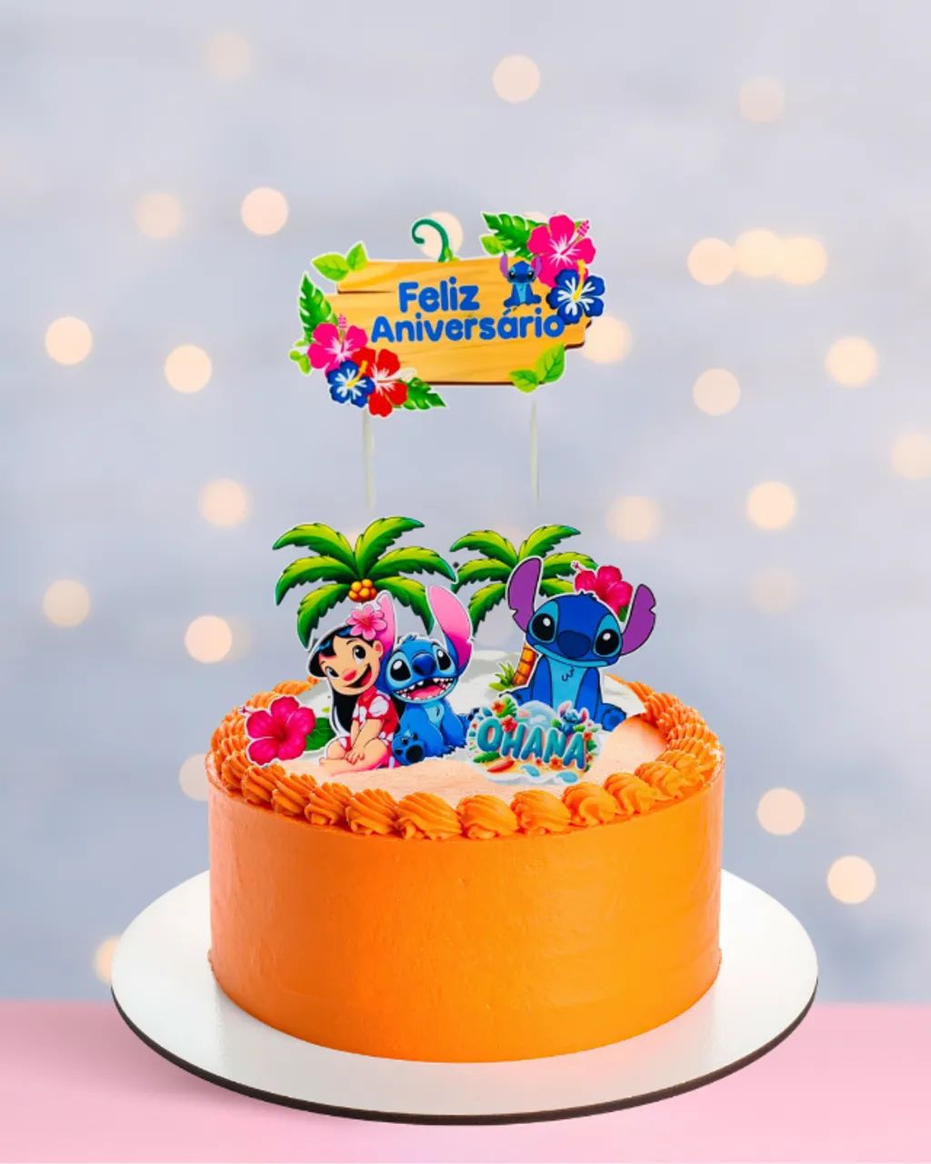 Topo de Bolo Lilo & Stitch - Foto 3