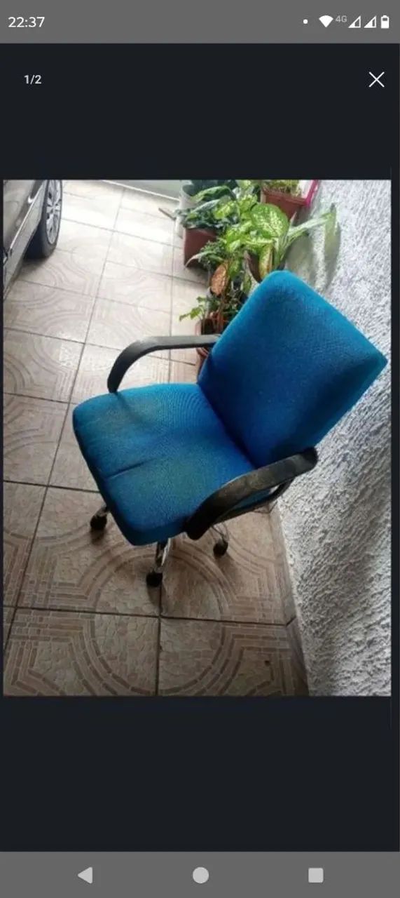 Cadeira executiva giratória Azul 