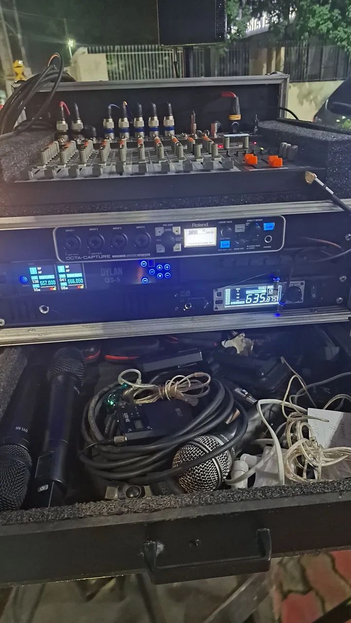 Mesa Soundcraft sx1202fx com case - Foto 5