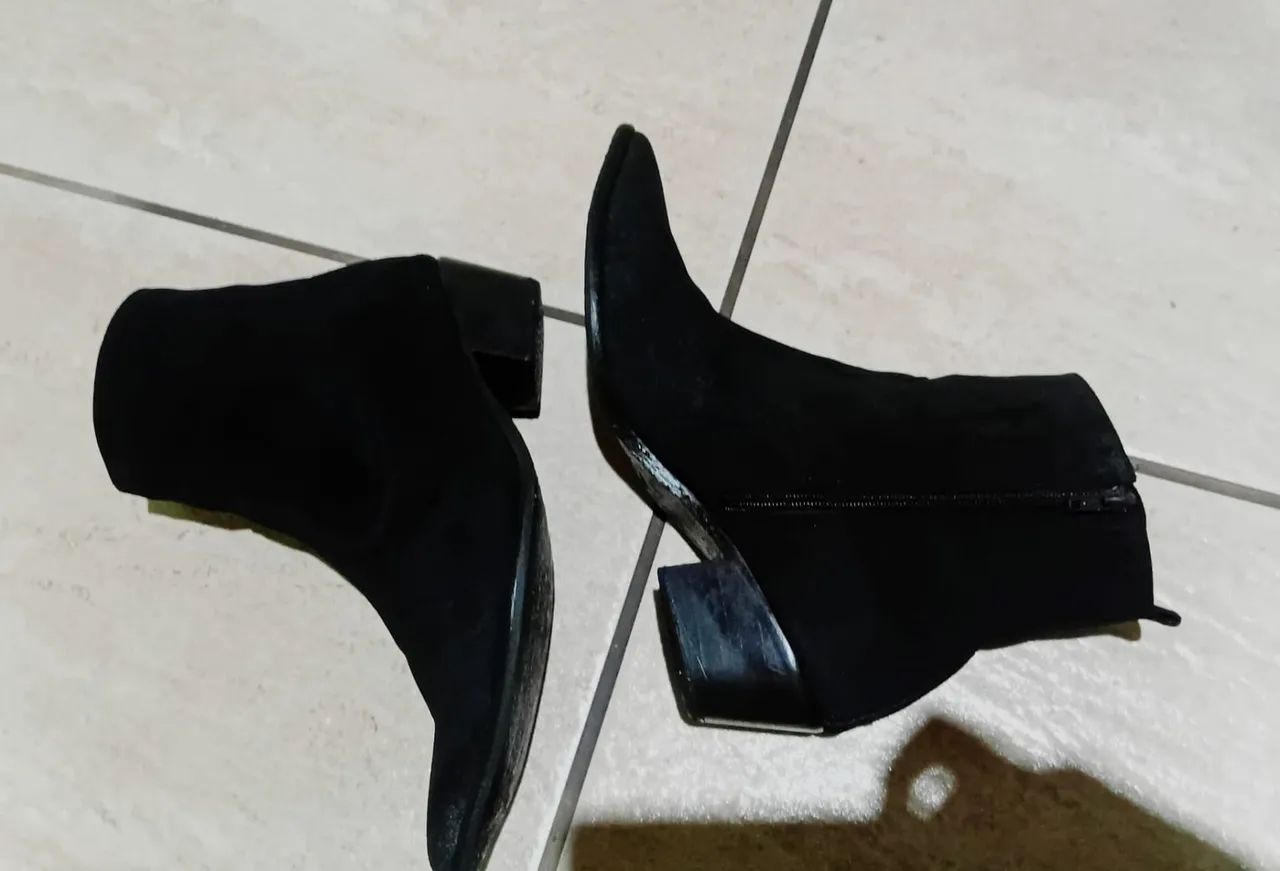 Bota masculina n43 preta camurça  - Foto 2