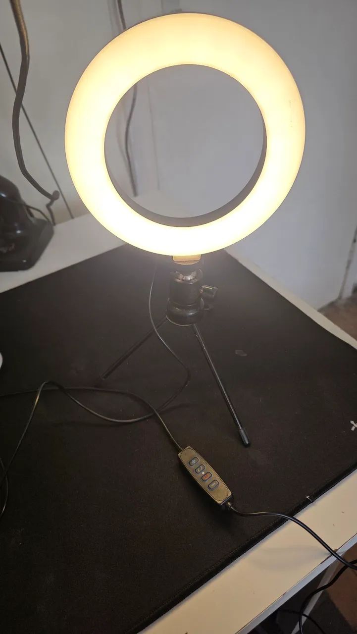 Ring light com tripé USB
