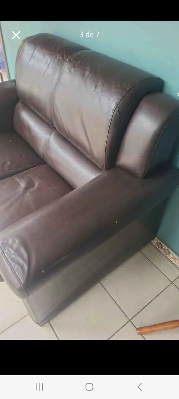 Sofa marrom 2 lugares - Foto 4