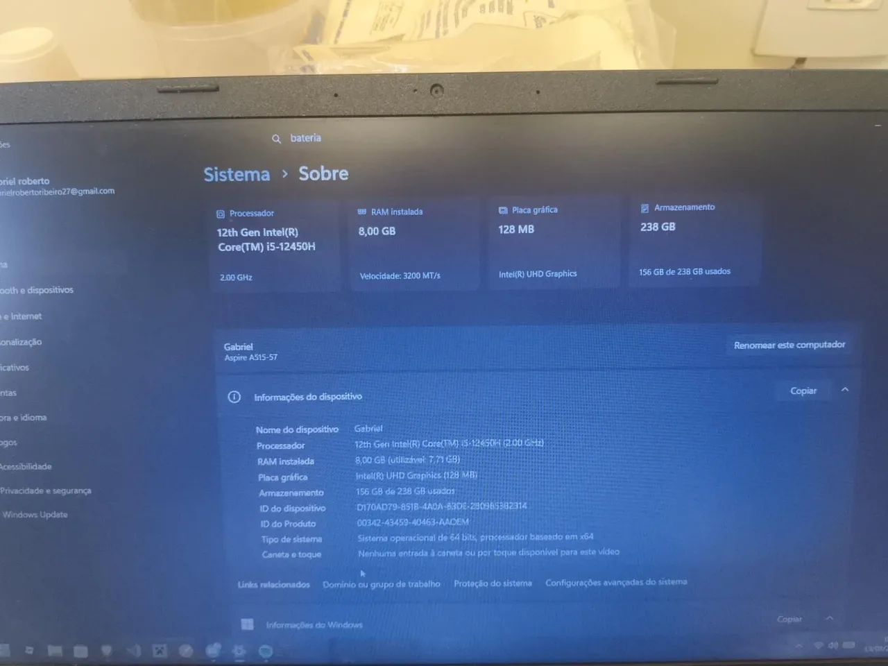 Notebook Acer A515-57 - Foto 3