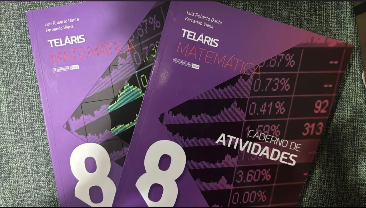 Livro: Matemática Teláris - 8 ano - livro e caderno de atividades - editora Áticos 