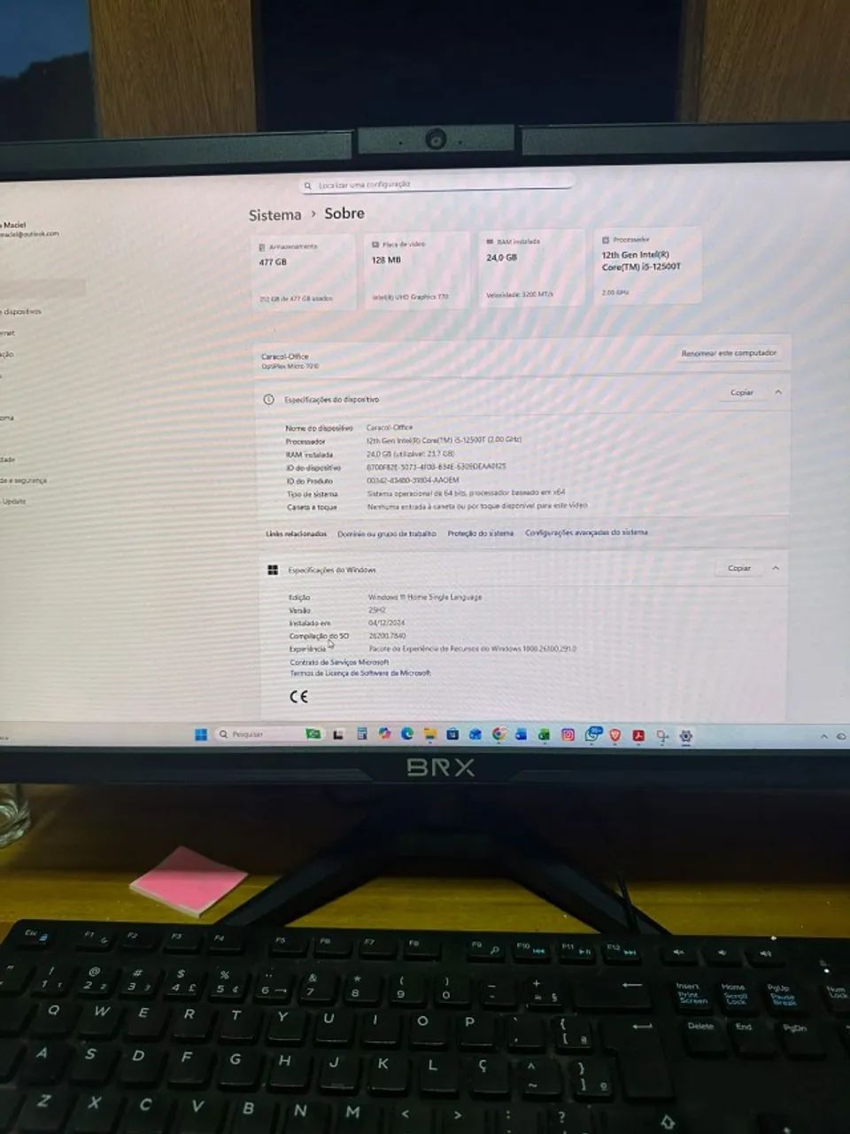 Computador Dell Optiplex Micro 7010 - Intel I5 12º geração 2ghz, 24mb RAM - Foto 2