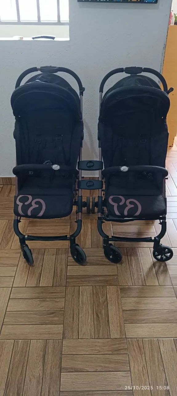 Carrinho de bebê gêmeos Galzerano