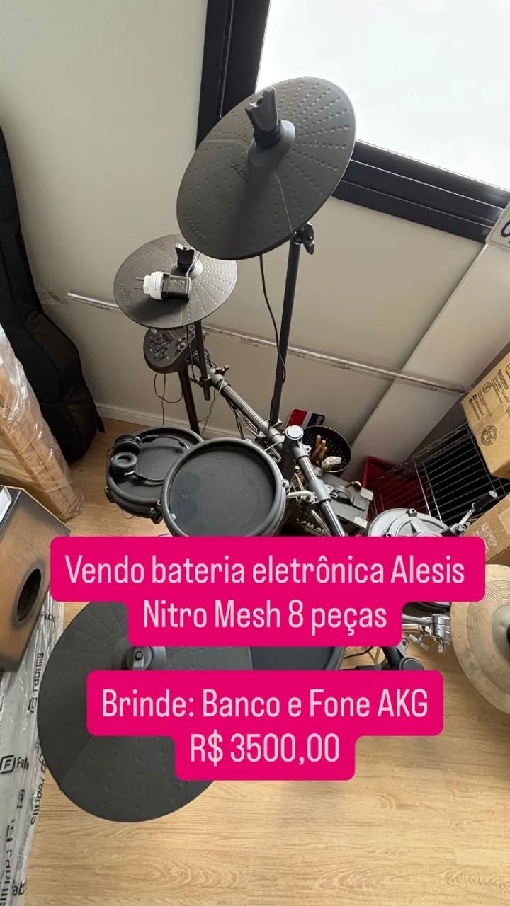 Bateria Eletrônica Alesis Nitro Mesh Kit - Completa