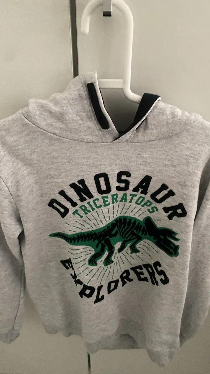 Blusa infantil de manga comprida e capuz - Foto 3