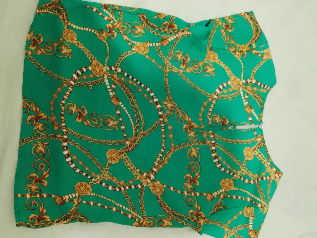 Blusa estampada verde M - Foto 2