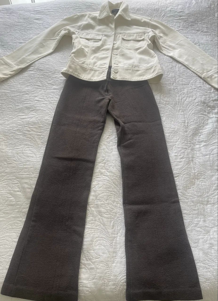 Jaqueta em jeans branca Mixed - Foto 3