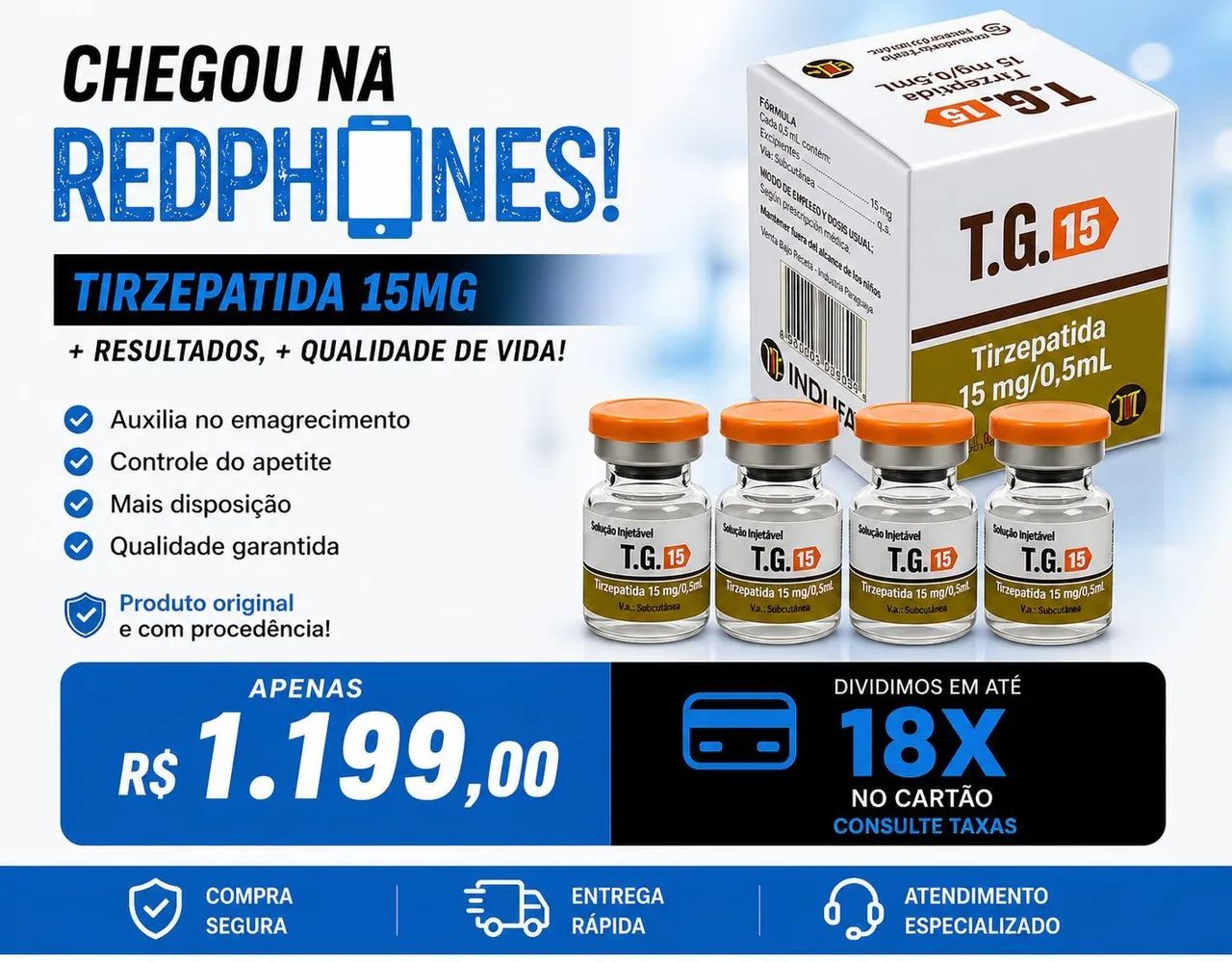 Tirzepartida 15mg TG original 