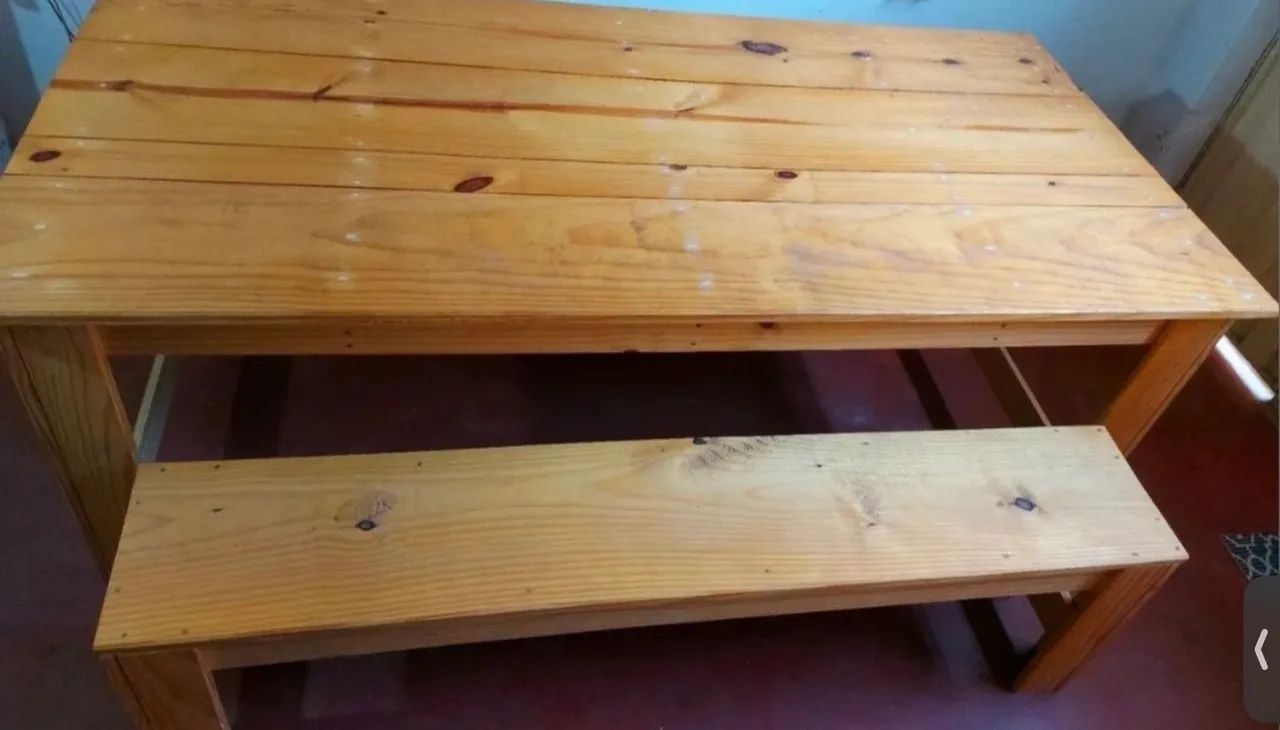 MESA RÚSTICA DE MADEIRA - Foto 2