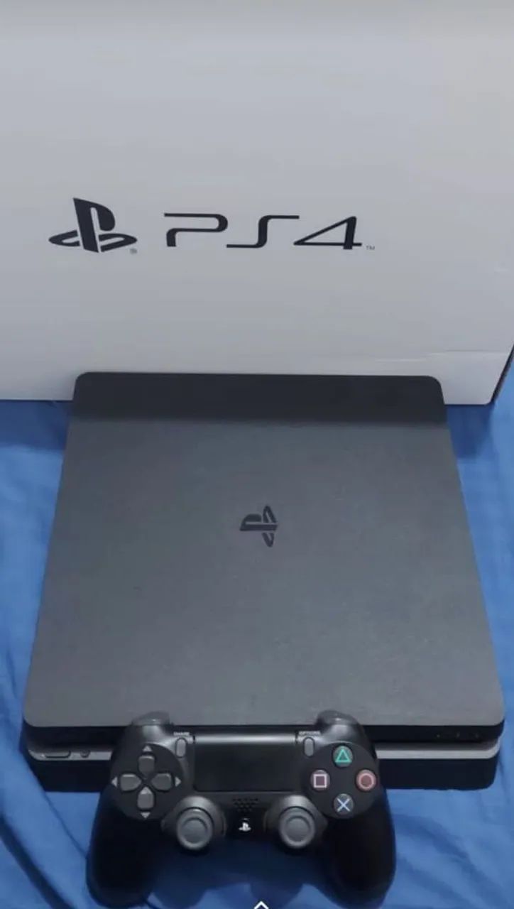 Ps4 slim 1tb com 1 controle e 1 jogo 