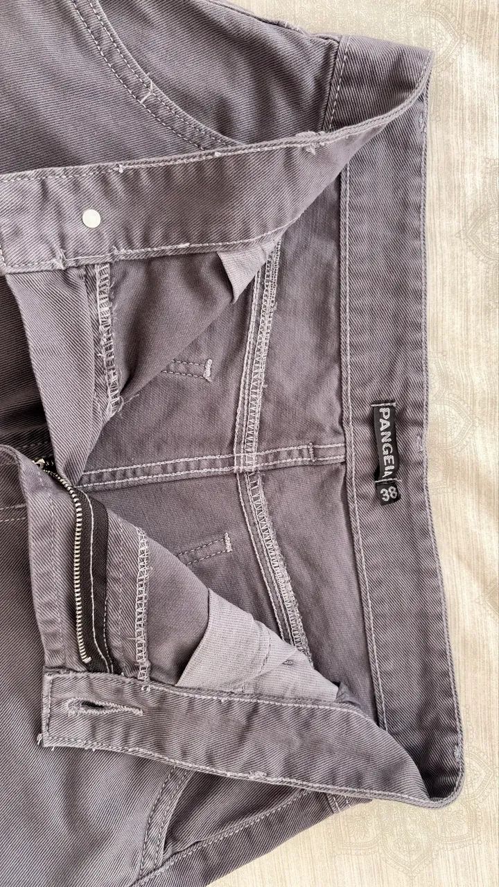 Calça de sarja cinza escuro | nunca usada - Foto 5