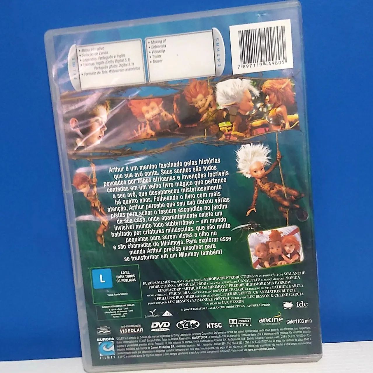 Arthur e os Minimoys - DVD em perfeito estado - Foto 2