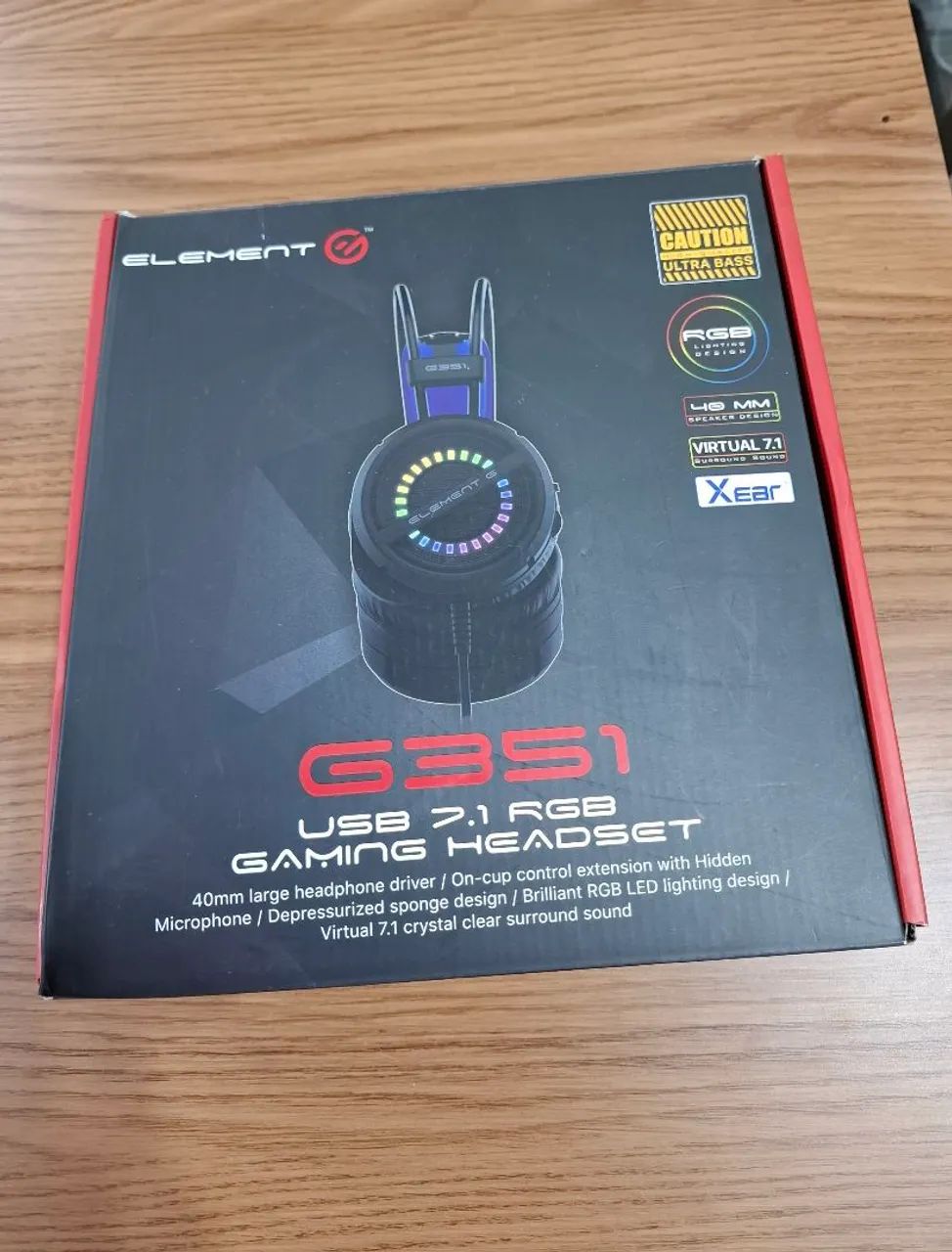 Fone de ouvido (Element G G351 USB 7.1 RGB Gaming Headset) - Foto 2