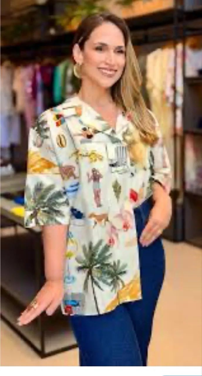 Conjunto Floral farm:  camisa e short G - Foto 4