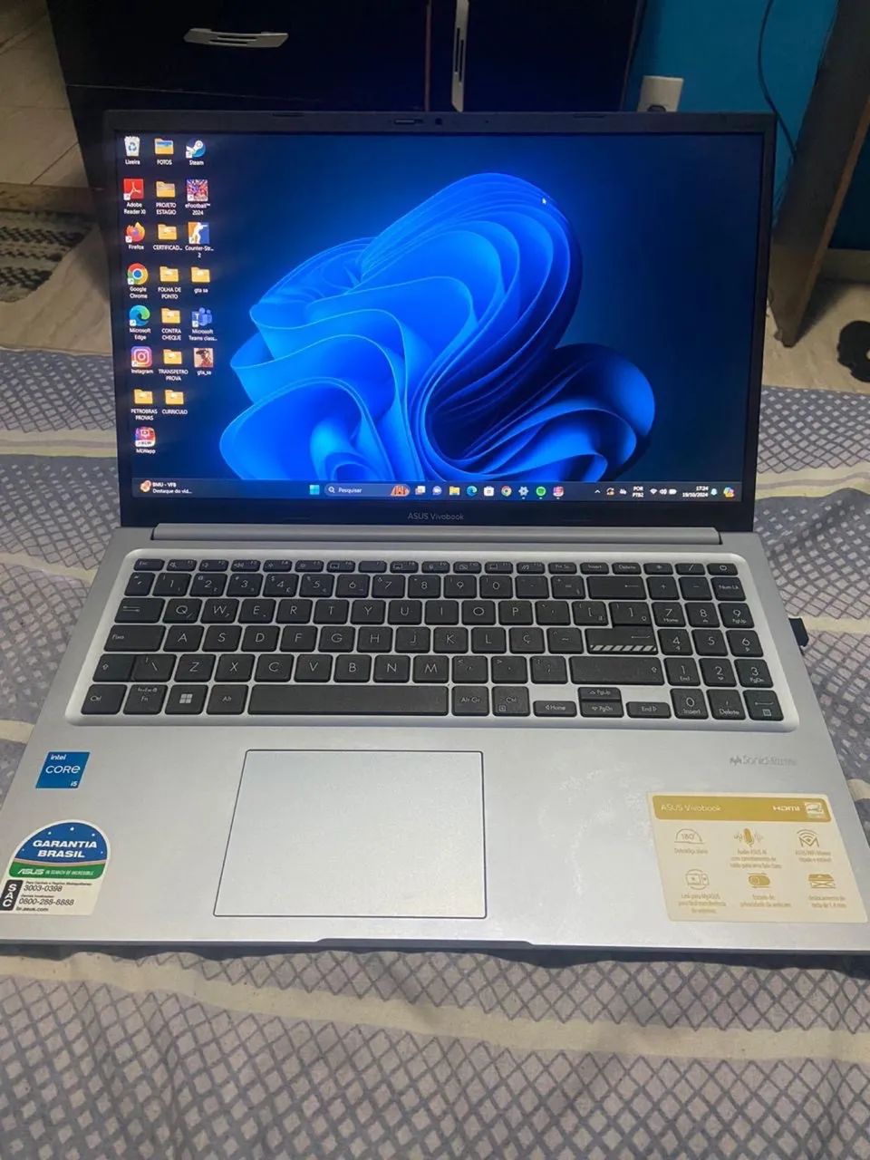 Notebook ASUS VIVOBOOK \ COR: Prata 