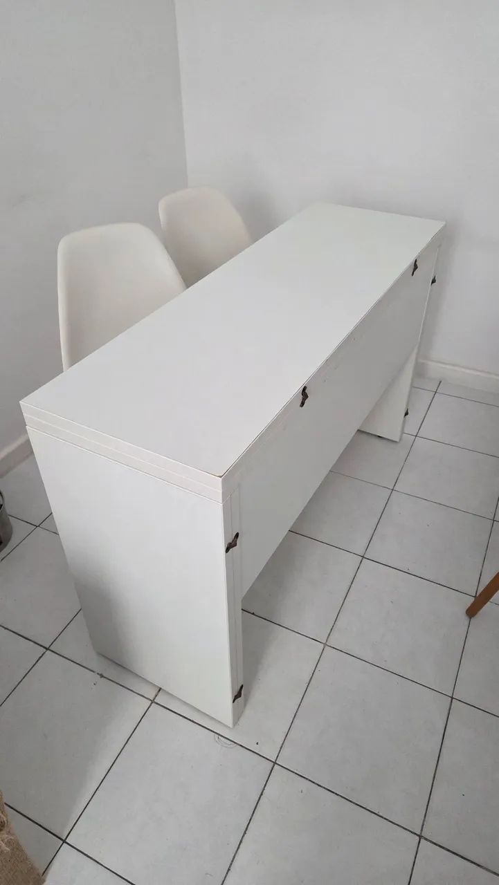 Mesa Dobrável 4 lugares branca - Foto 3
