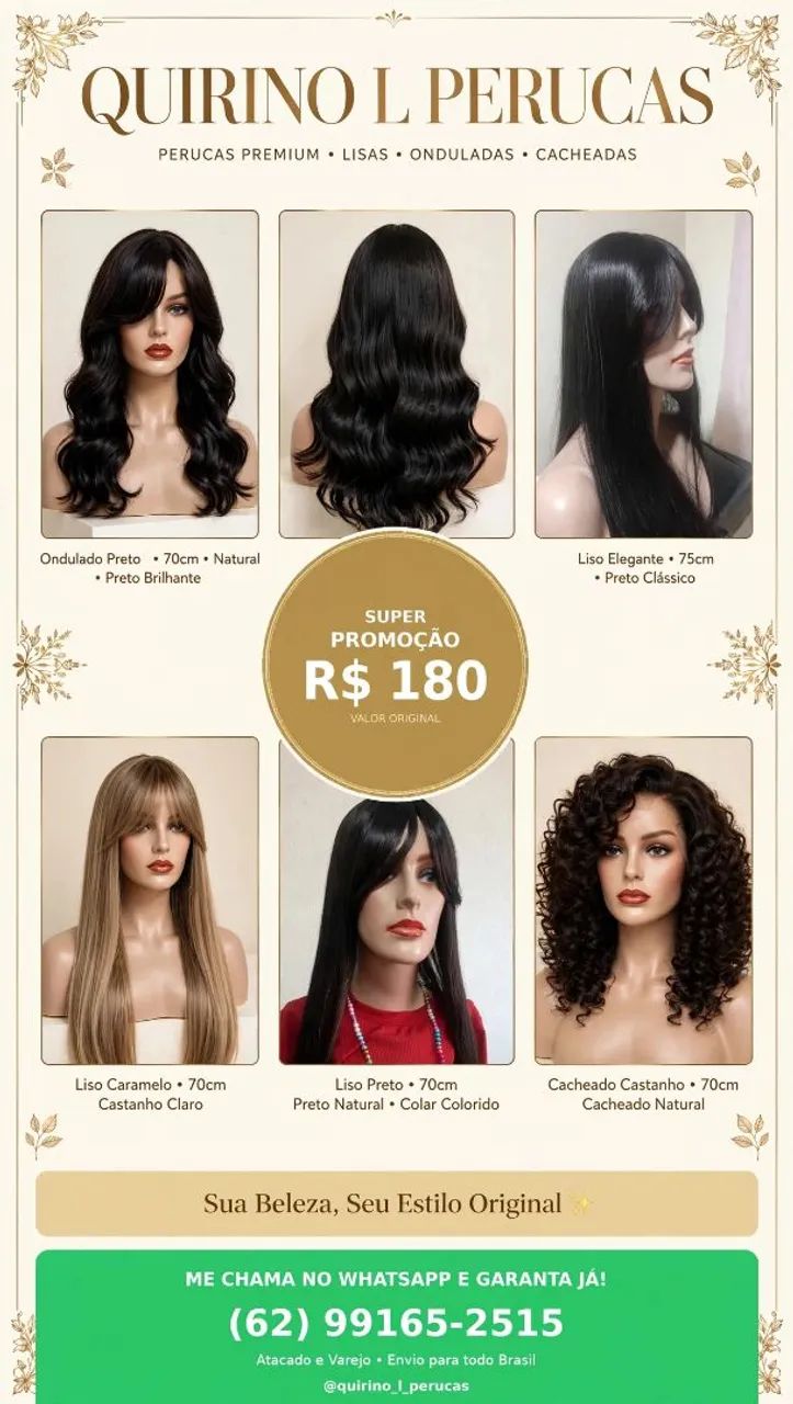 Peruca wigs bio humano Premium 