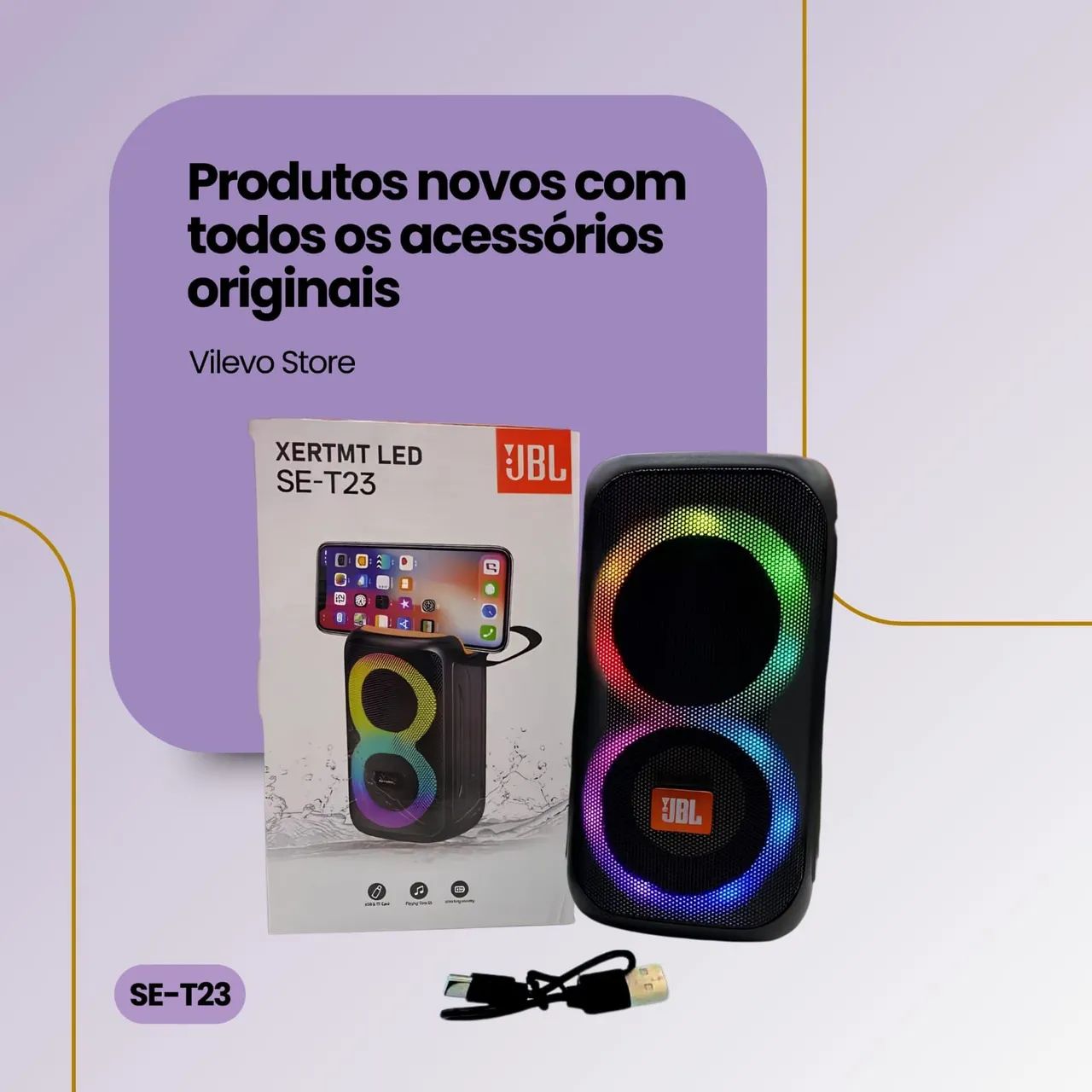 Caixa de Som JBL SE-T23 8W luzes LED - Foto 2