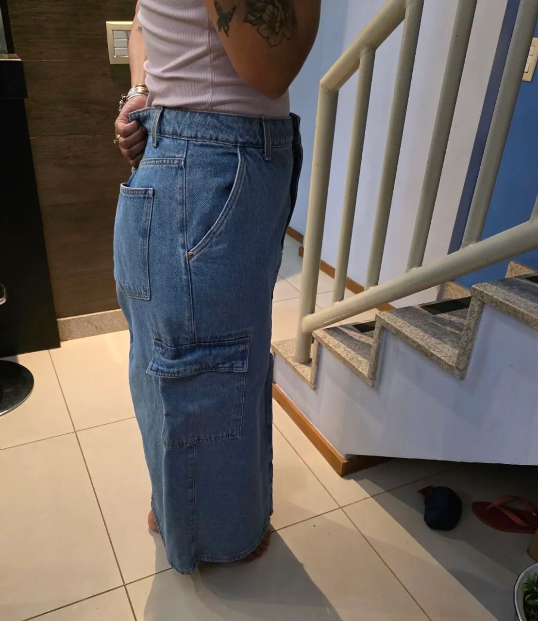 Saia Jeans número 44 Marfinno. - Foto 3