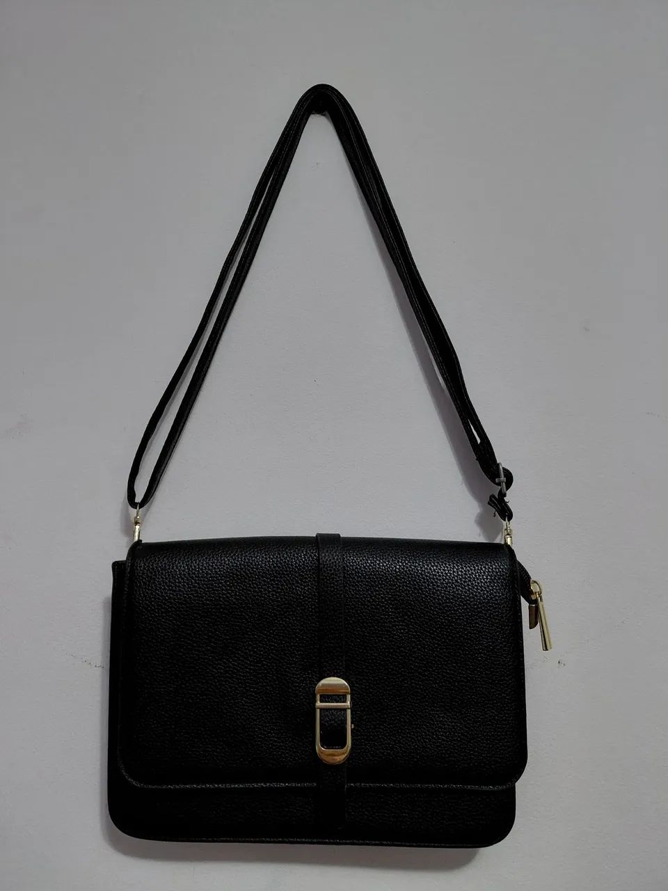 Bolsa couro preta 