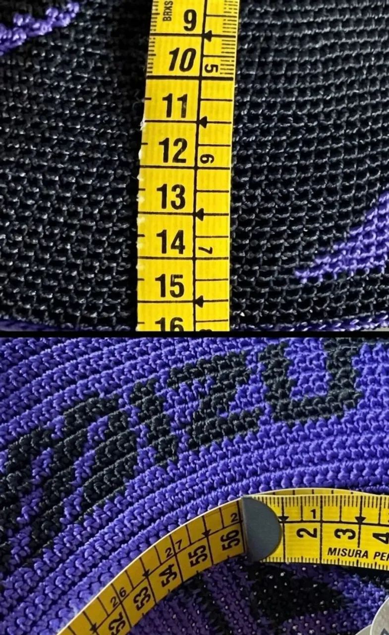 Boné de crochê Mizuno preto e roxo. - Foto 5