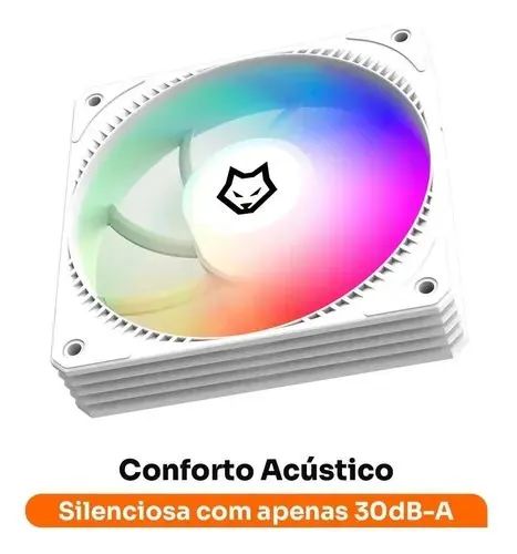 Kit 3 fans ARGB husky branca  - Foto 4