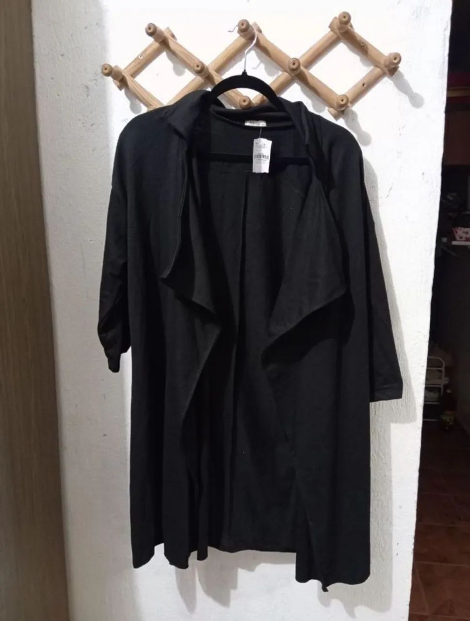 kimono preto alongado yeesco