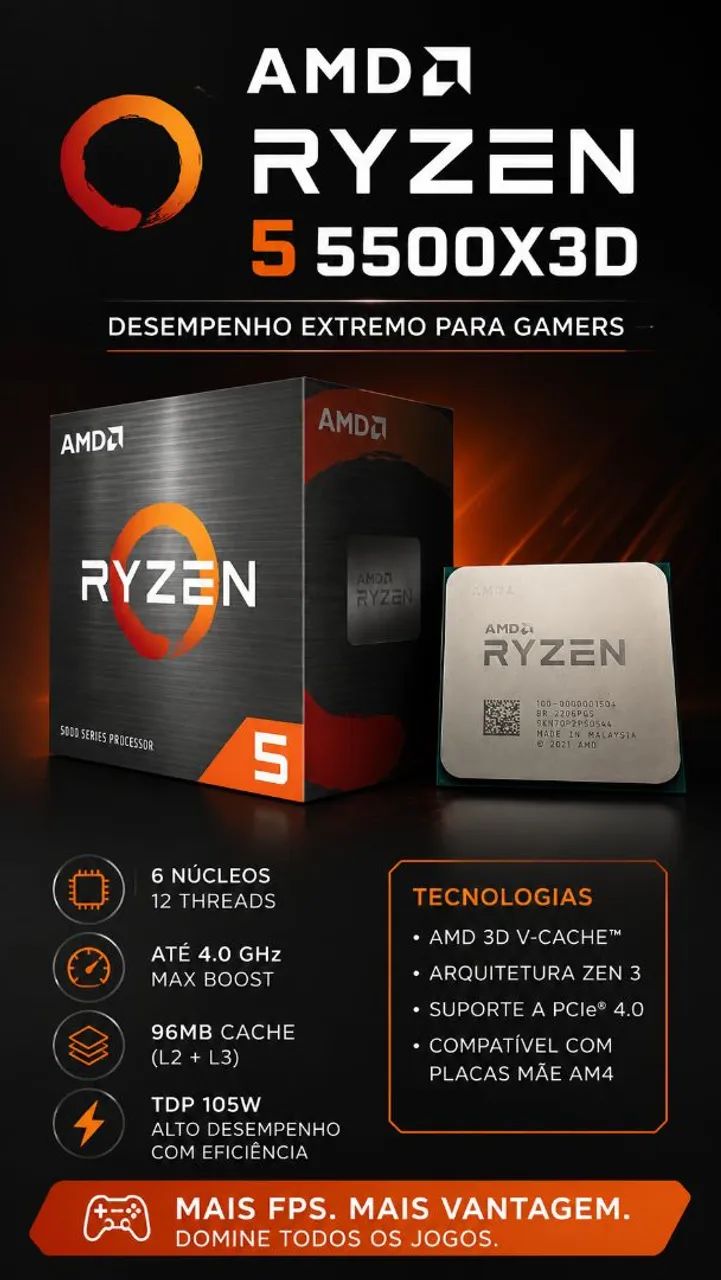Ryzen 5 5500x3D LACRADO!! - Foto 3