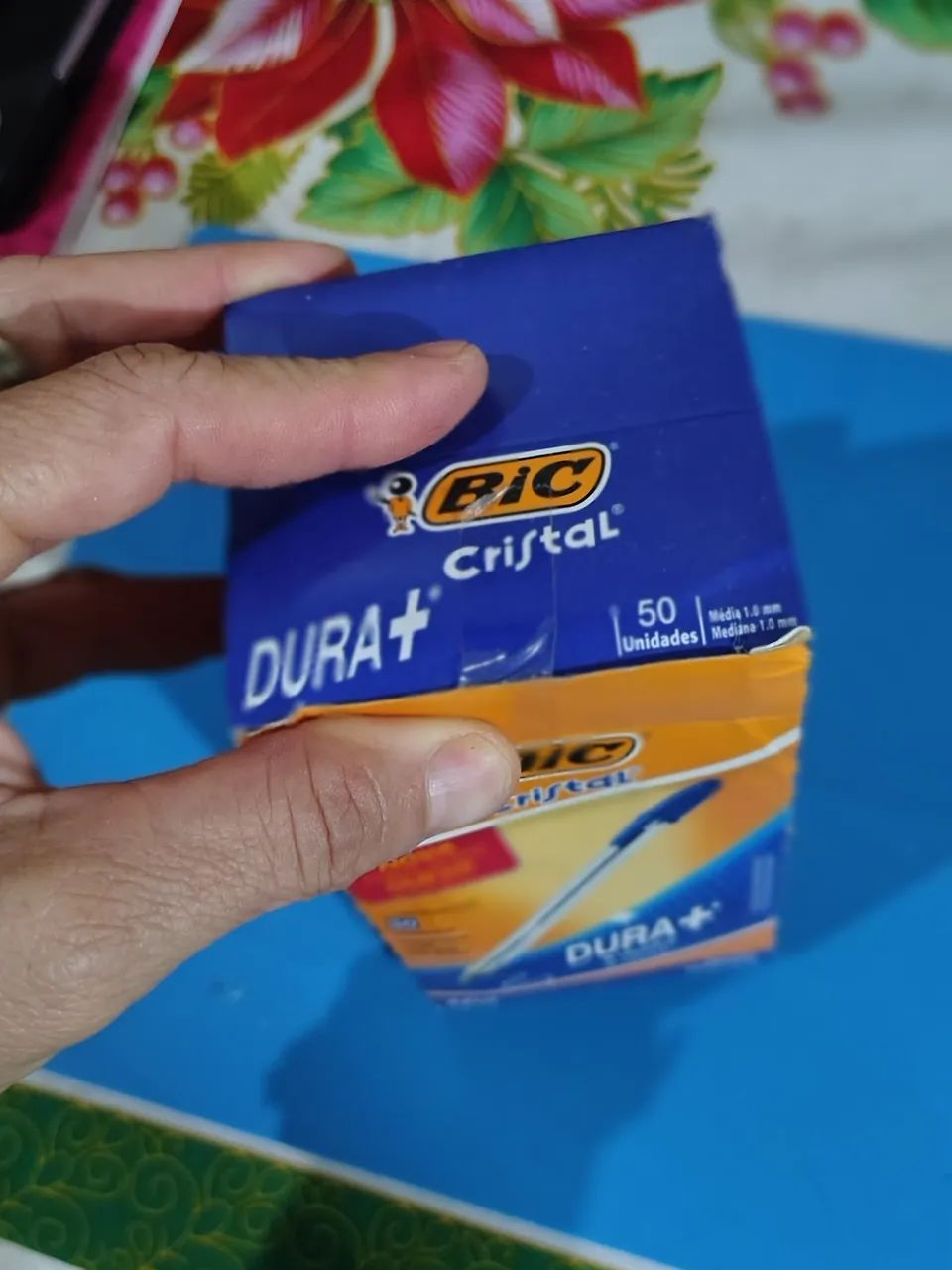 Caixa de canetas bic azul - Foto 2