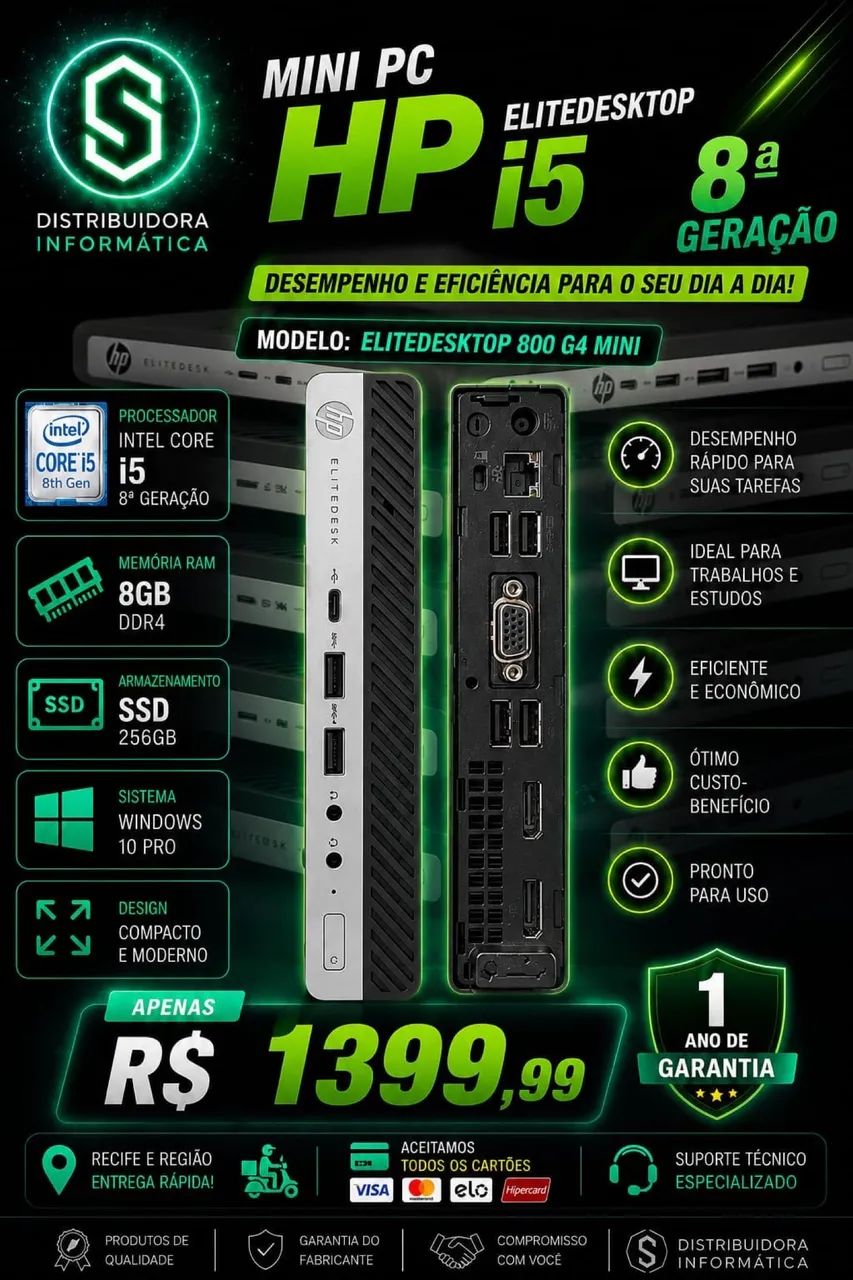 Mini PC HP Elitedesktop 800 G4 Mini