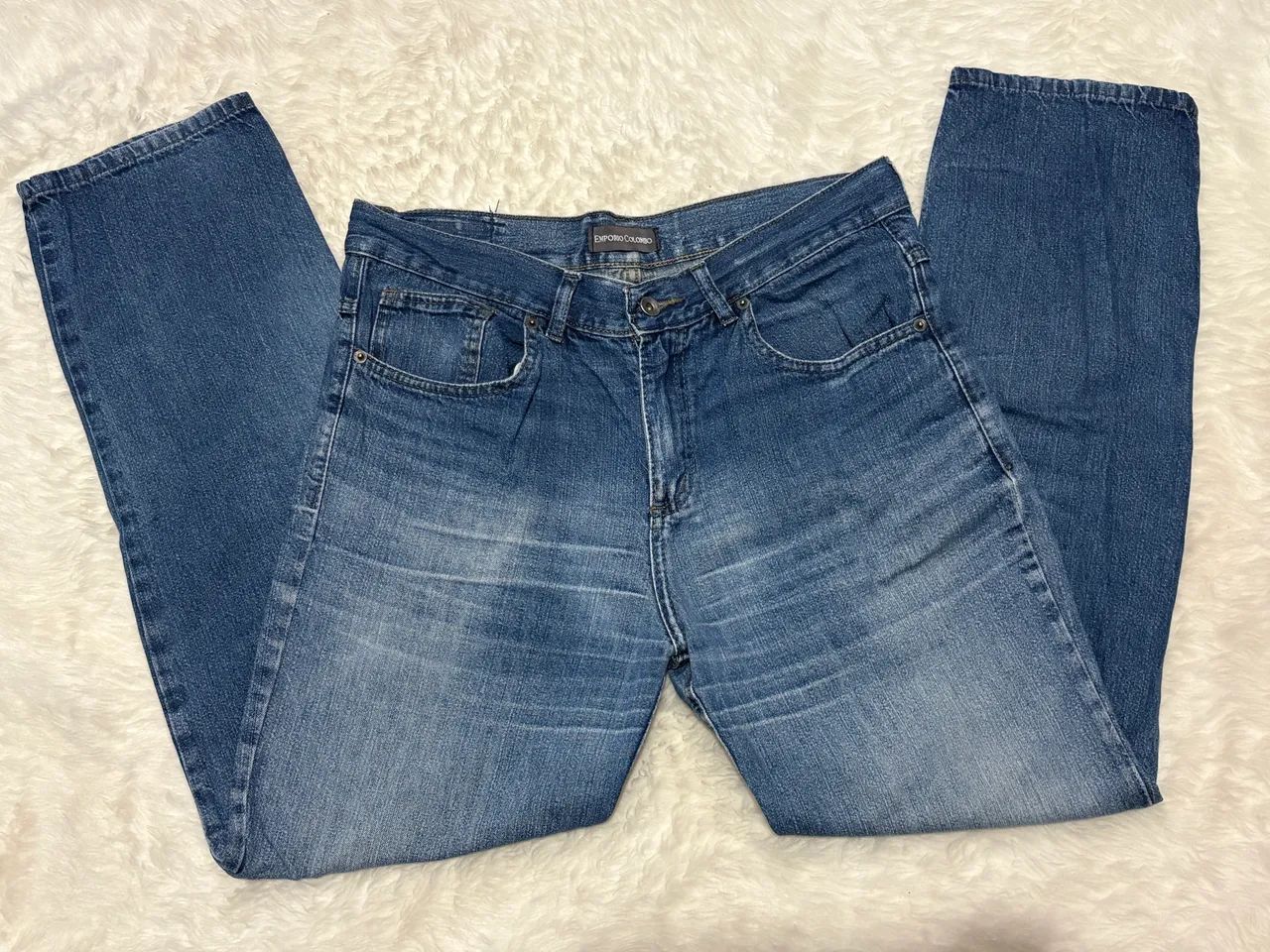 Calça Jeans Usada Masculina Azul Jeans Colombo - Foto 2