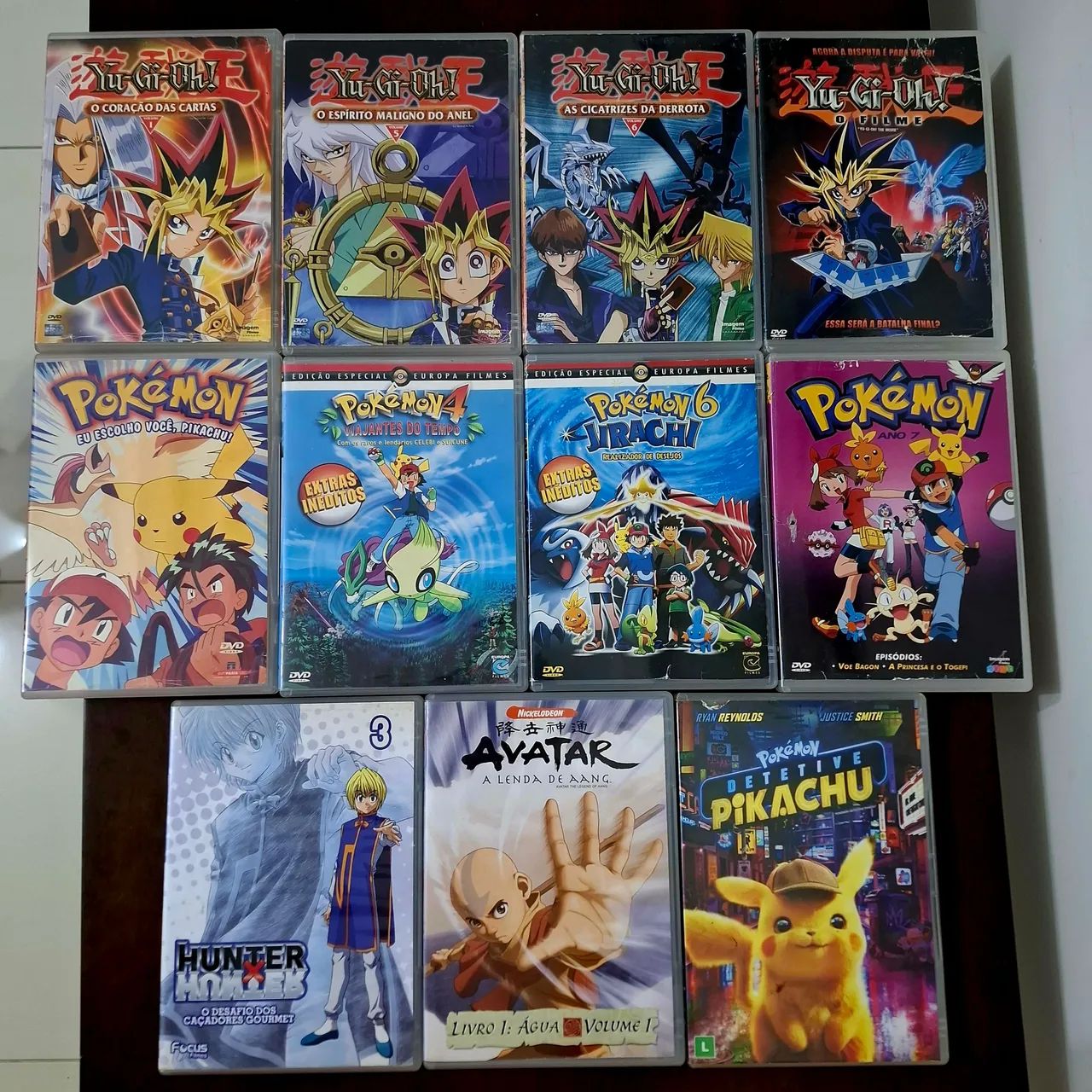 Pokemon, Yu-Gi-Oh, Hunter X Hunter e Avatar em DVD - 11 filmes por 55 reais 