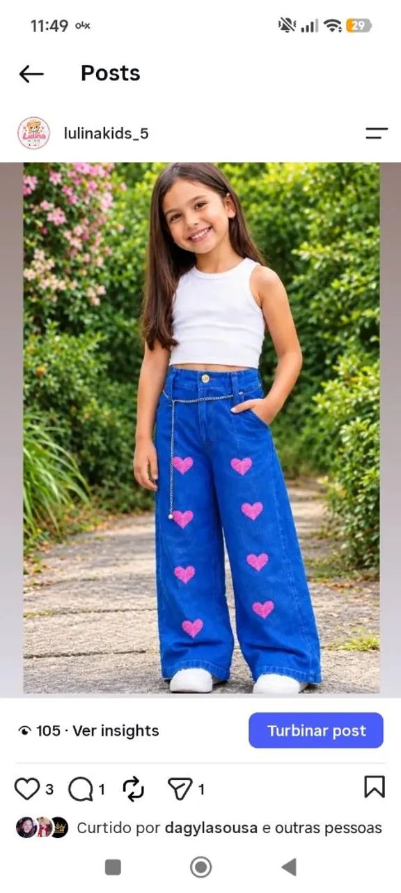 Calça jeans infantil 