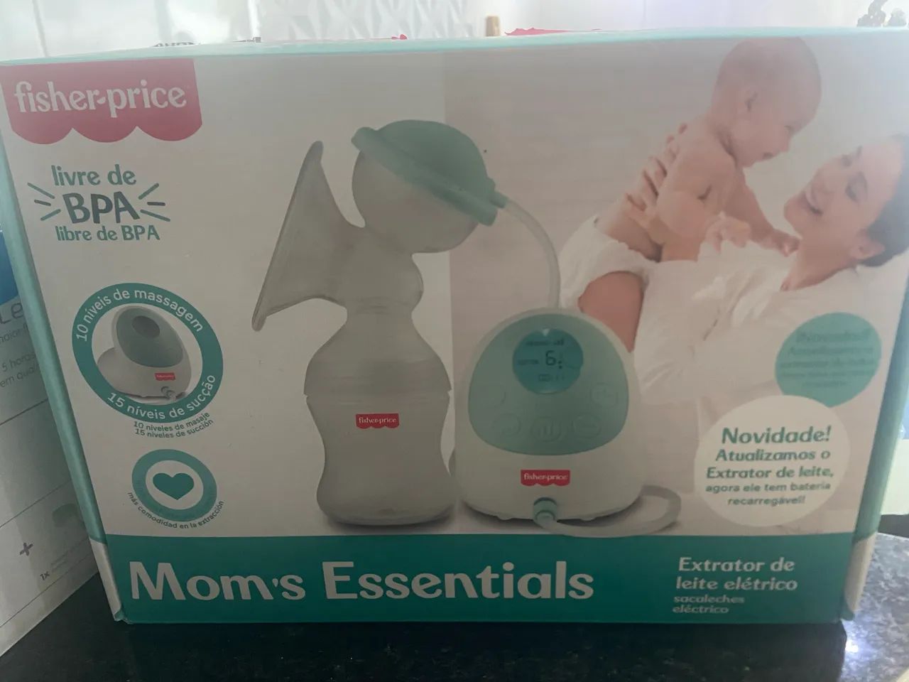 Extrator De Leite Elétrico Fisher-price Mom's Essentials Bateria Recarregável - Foto 4