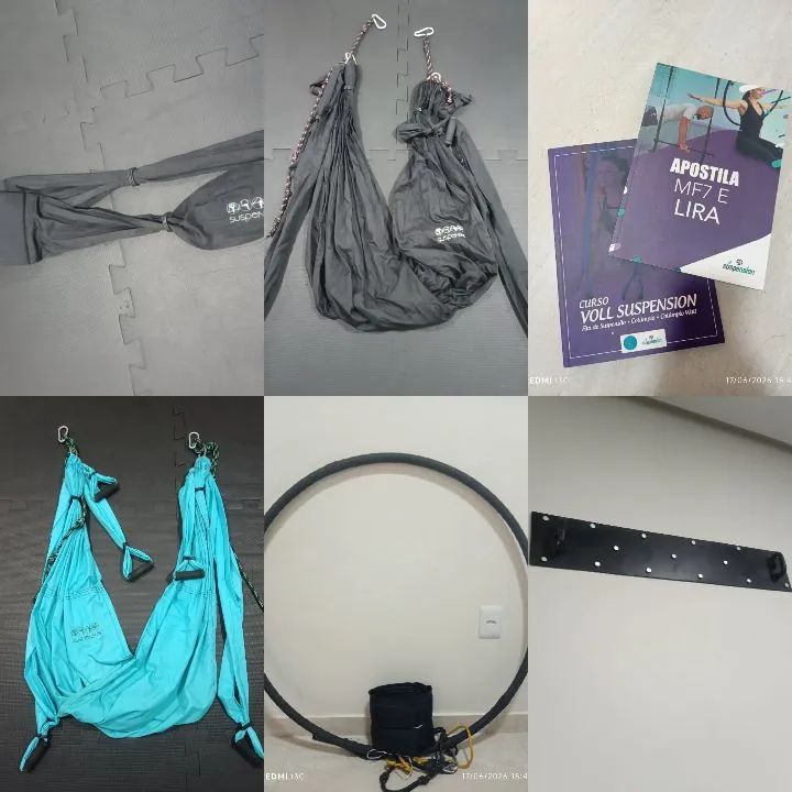 Equipamentos de Pilates aéreo e acrobatico