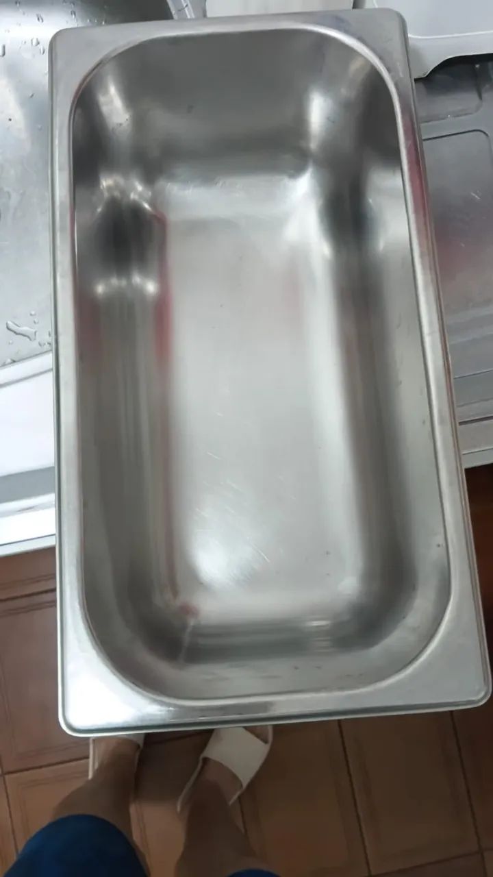 Cubas de inox p/ restaurantes com tampa usada 