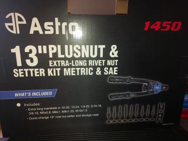 Rebitadeira de rosca extralongo - Astro Pneumatic Tool 1450 Kit de fixação - NOVO - Foto 5