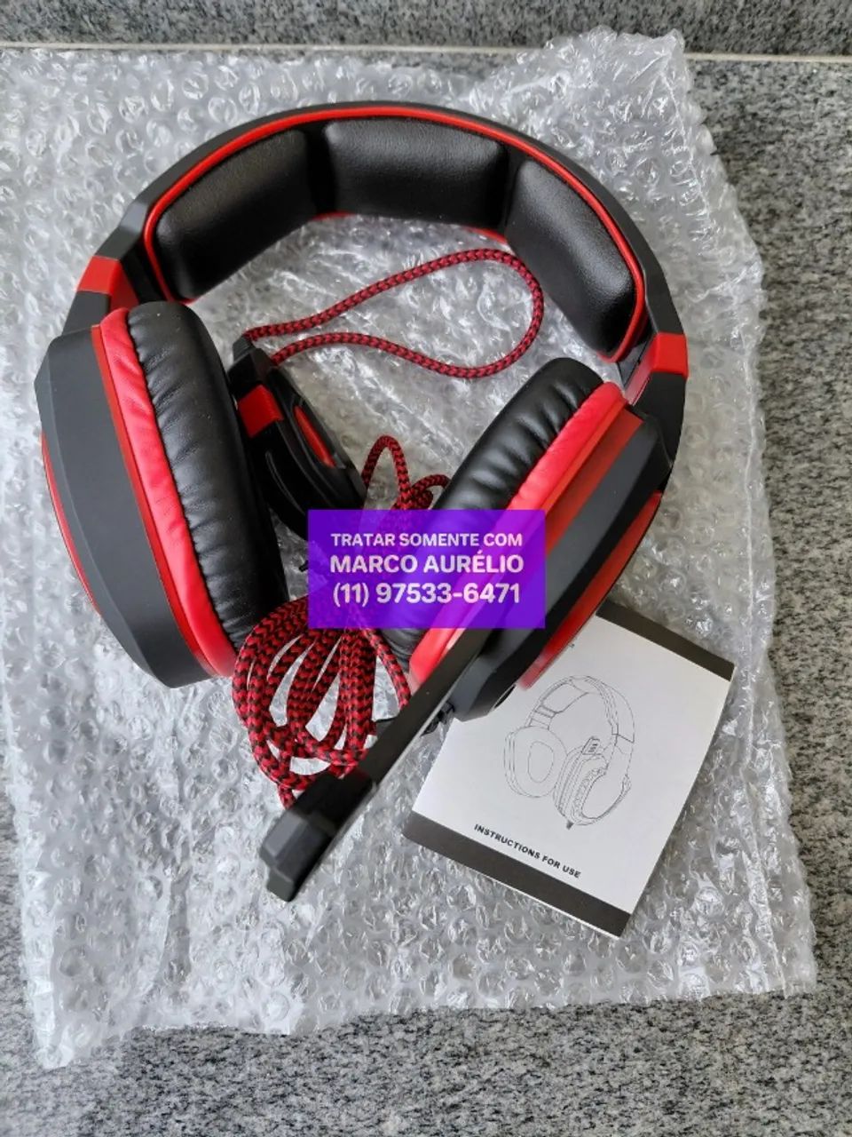 Headset Gamer com Microfone Plug 3.5 - R$ 100 - Foto 3