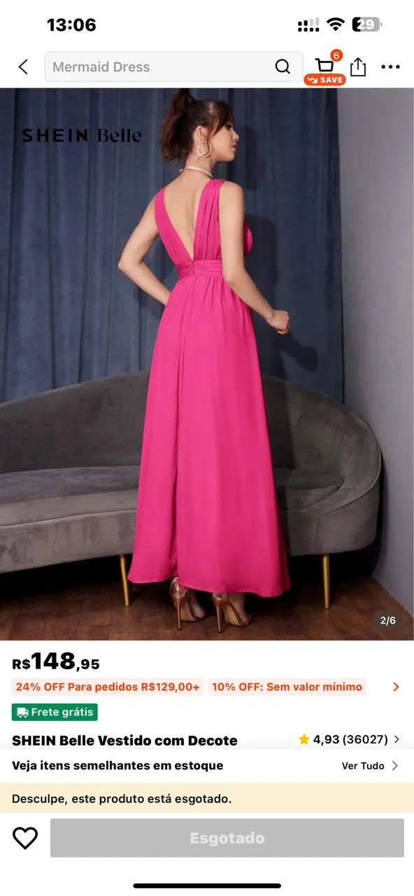Vestido lindo rosa pink SHEIN 