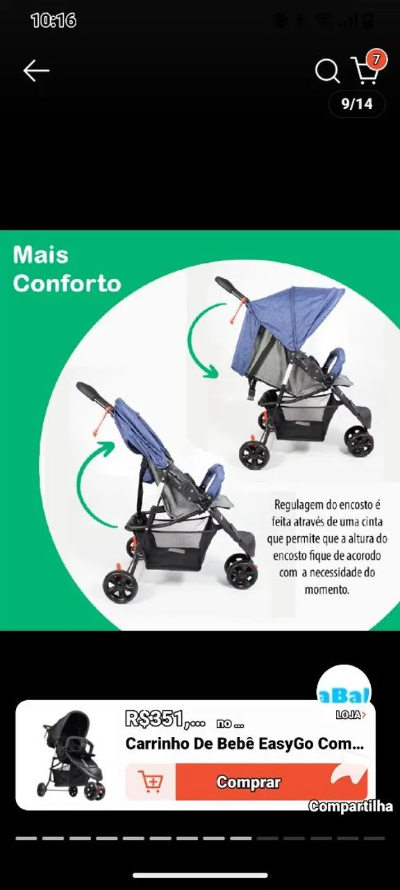 Carrinho de bebe de Menina  - Foto 4