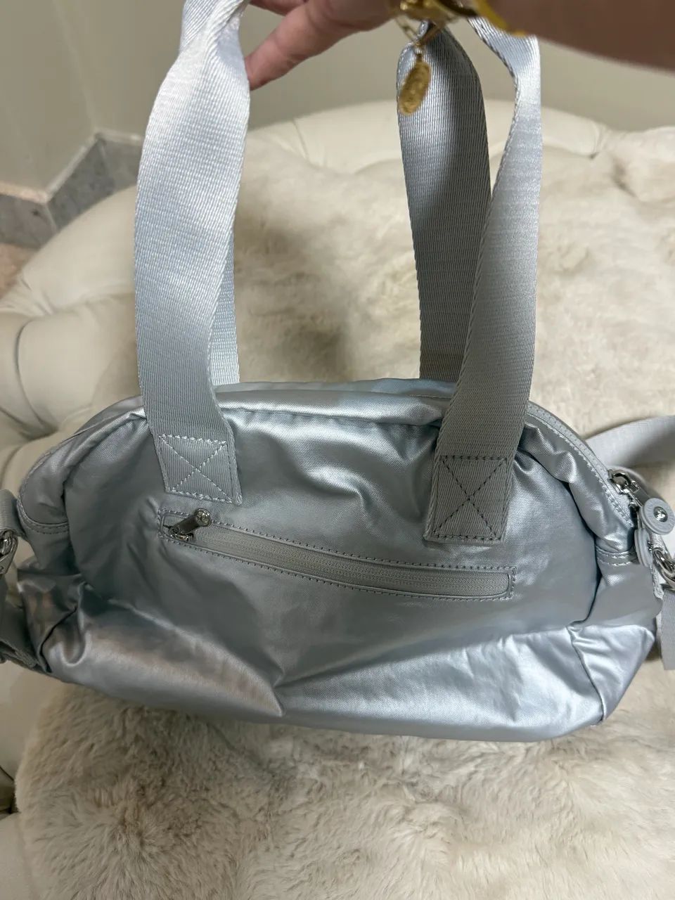 Bolsa Kipling prata - Foto 4