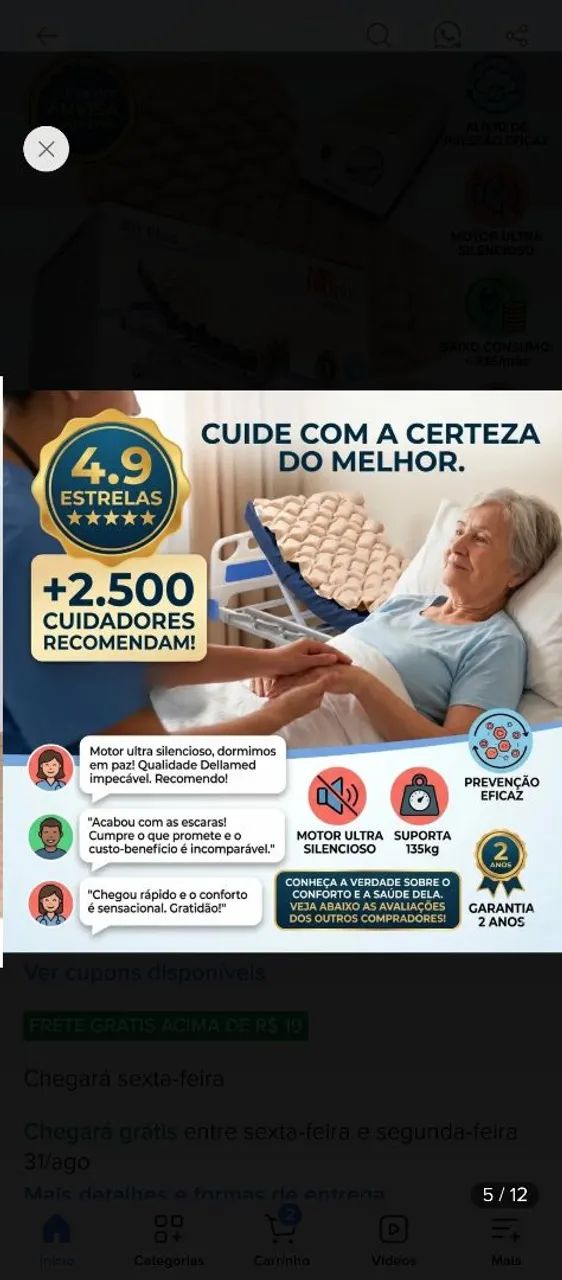  Colchão Pneumático Anti-Escaras Air Plus 127V - Foto 3