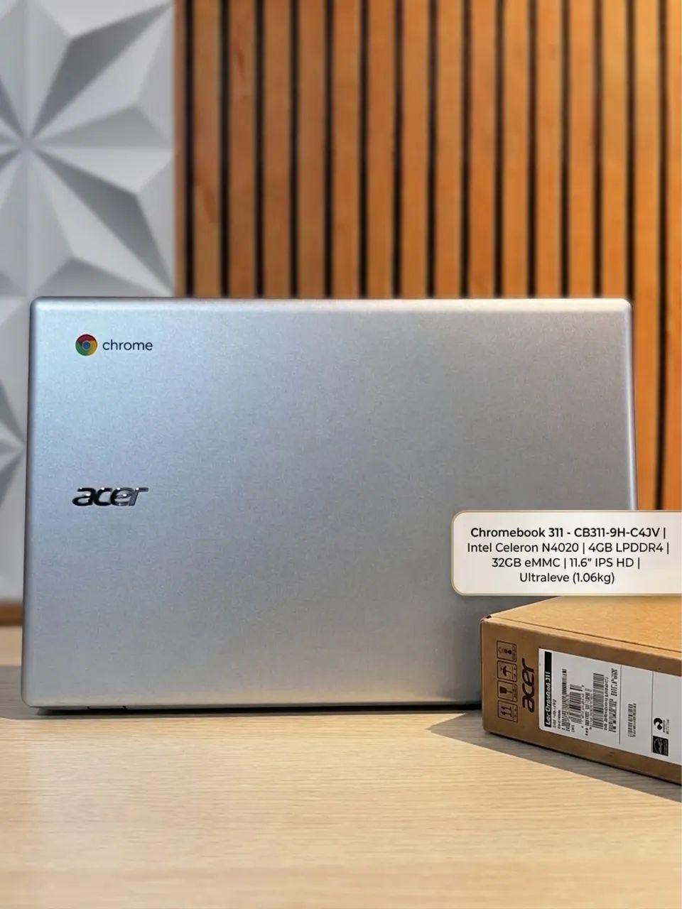 Chromebook Acer 311 CB311 Intel Celeron 4GB RAM - Impecável - Com Caixa Original