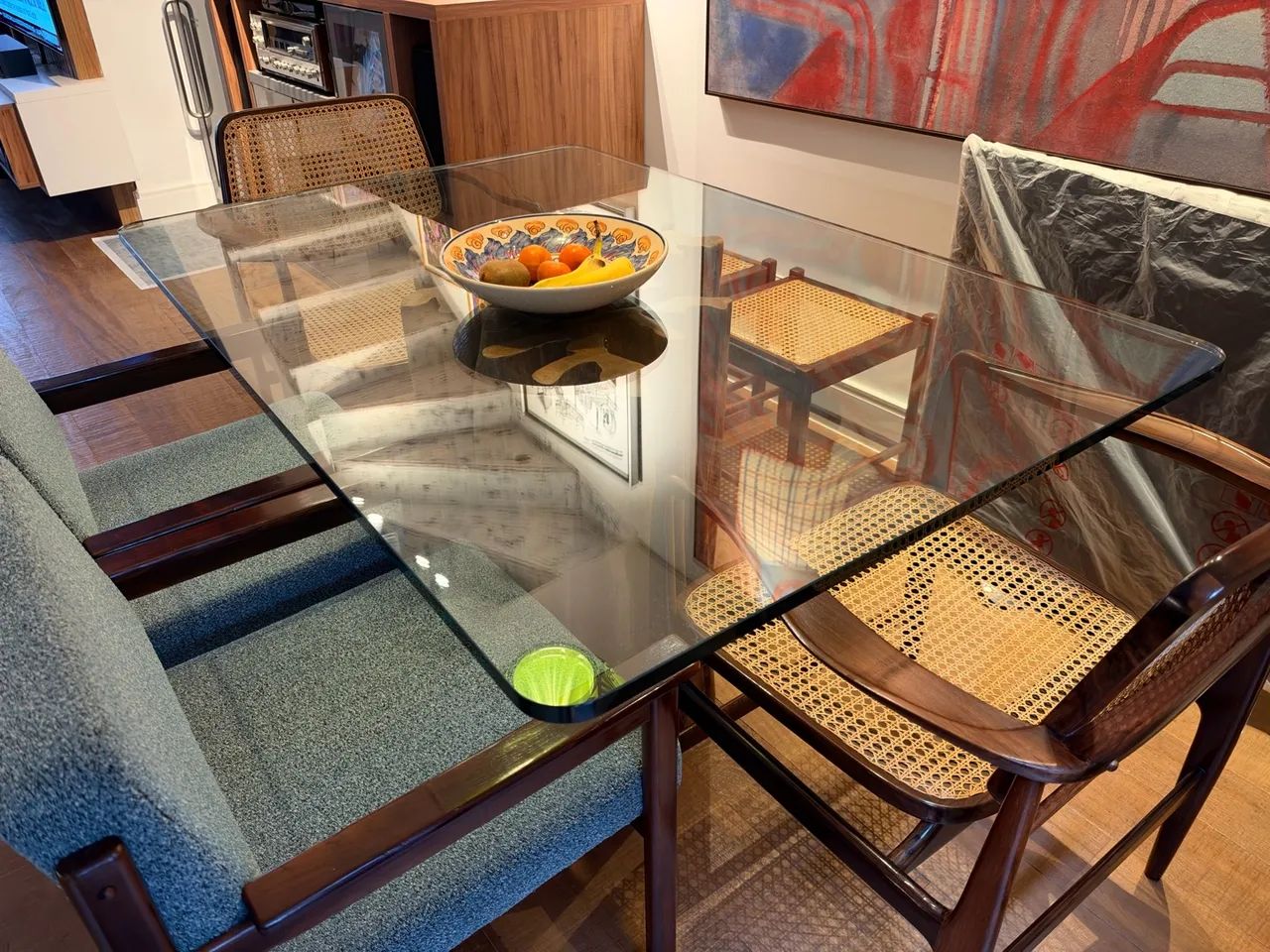 Mesa de Vidro e base Guarantã  - Foto 2