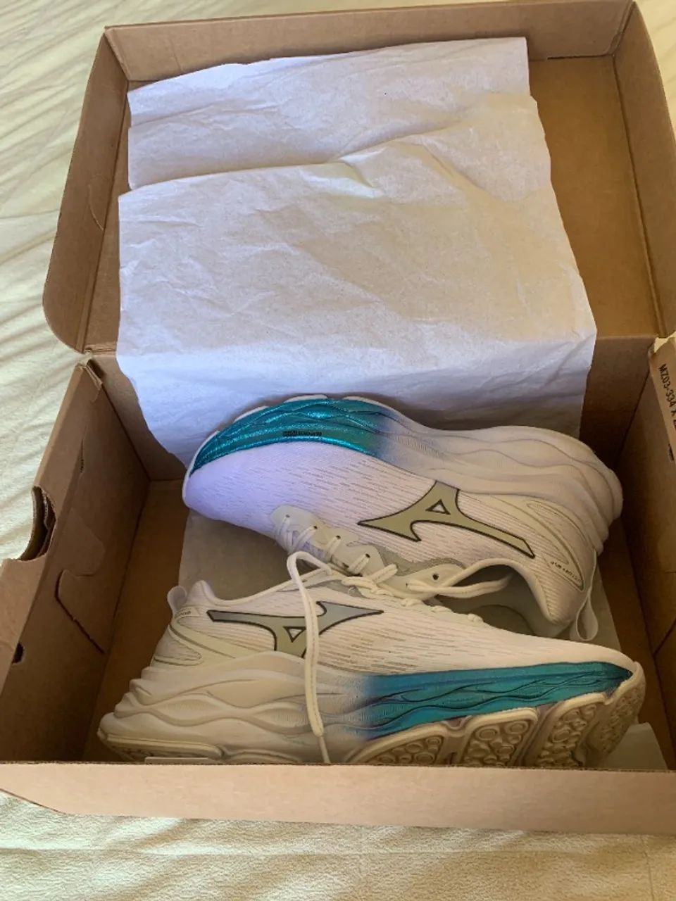 Top Tênis Mizuno Victory - Branco+Azul Feminino N36 Novo Super confortavél Lindo. - Foto 6