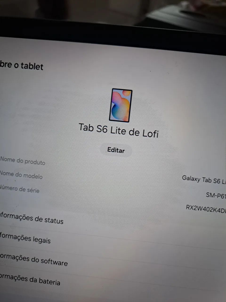 Tablet s6 lite 